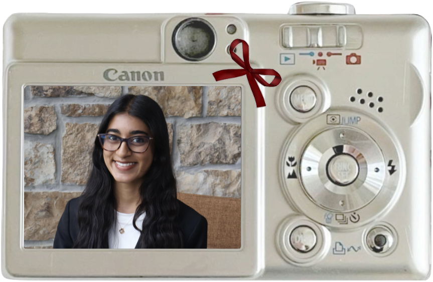 Aashvi Geddam, shown on the camera screen